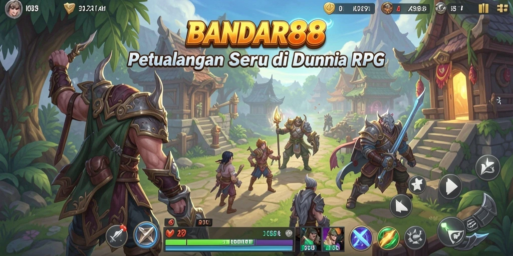 Screenshot gameplay <strong>BANDAR88</strong> menampilkan aksi pertempuran yang seru dan karakter yang beragam.