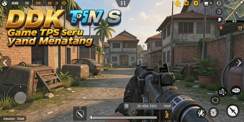 Screenshot DKK menampilkan aksi tembak-menembak yang intens di medan perang.