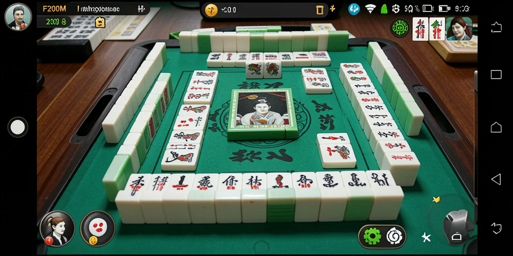 Tampilan gameplay Mahjong yang menarik dalam F200M.