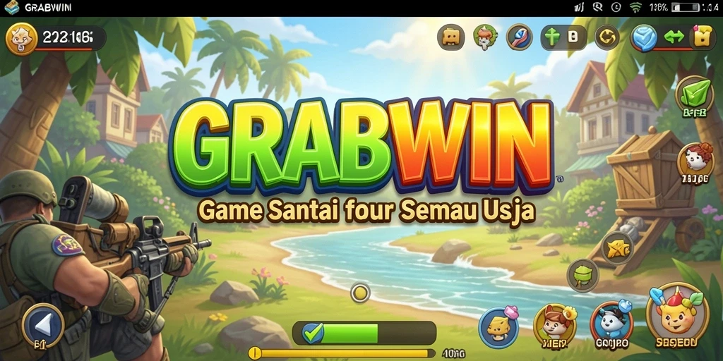 Tampilan gameplay <strong>GRABWIN</strong> yang ceria dan mengasyikkan.