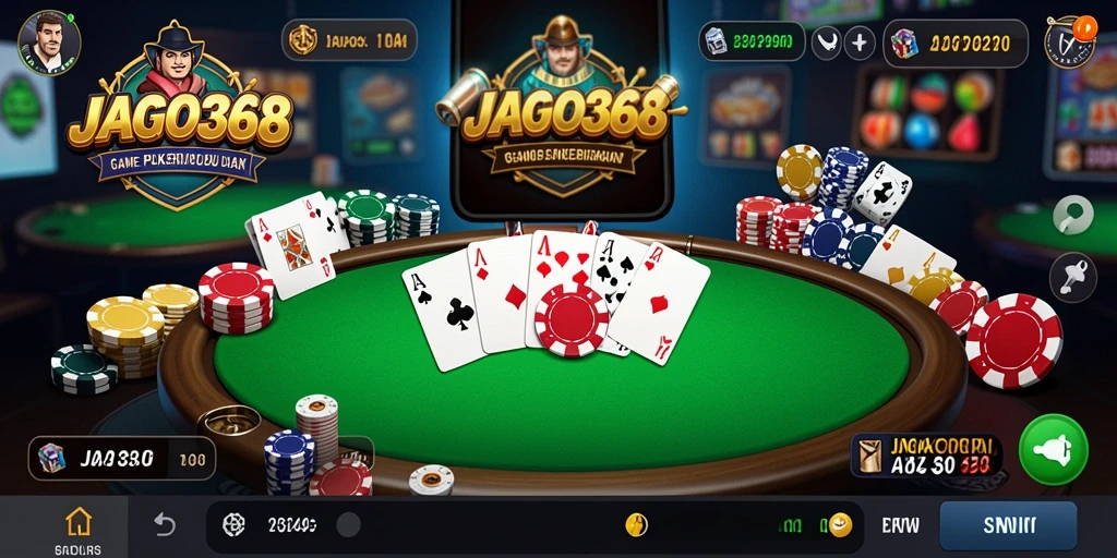 Tampilan gameplay poker yang seru di JAGO368.