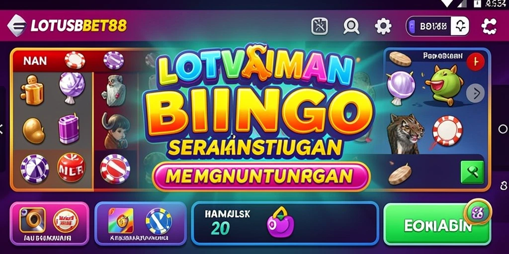 Tampilan gameplay menarik dari LOTUSBET88 dalam permainan Bingo.