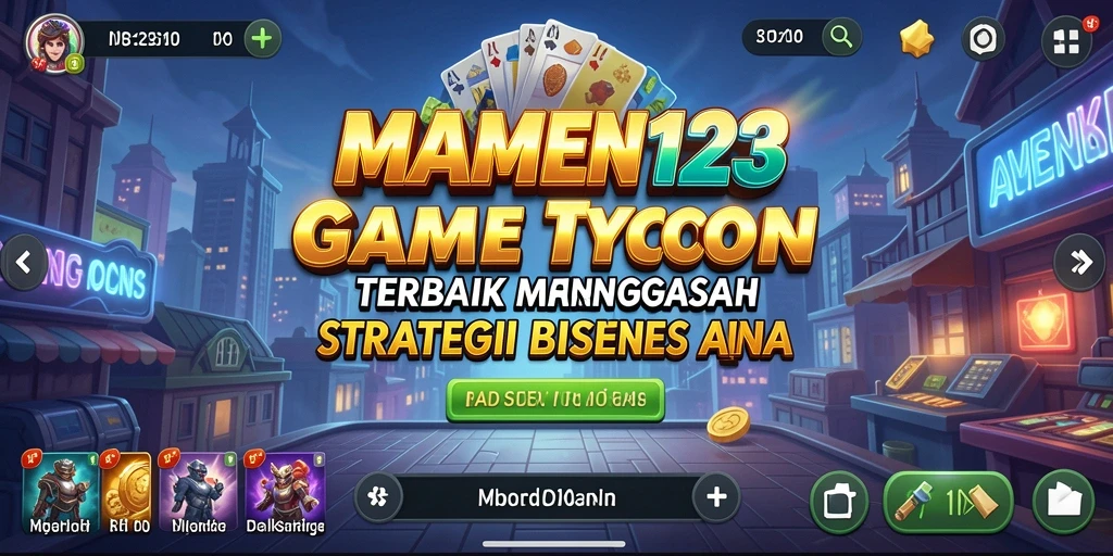 Screenshot gameplay MAMEN123 yang menunjukkan keseruan membangun bisnis Tycoon.