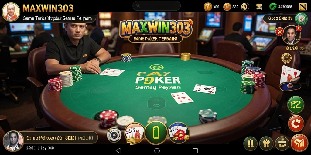 Tangkapan layar dari gameplay Poker yang seru di MAXWIN303.
