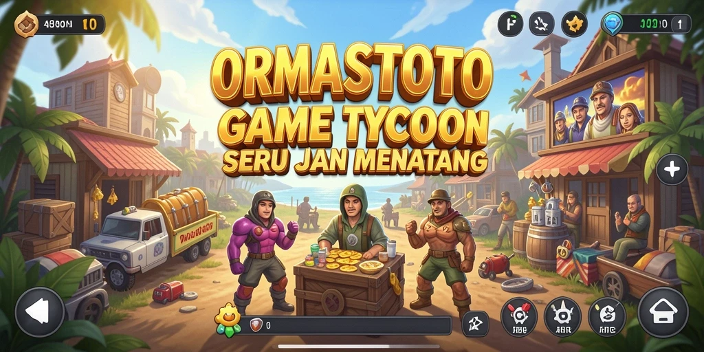 Tampilan gameplay <strong>ORMASTOTO</strong> menampilkan pengalaman Tycoon yang seru dan interaktif.