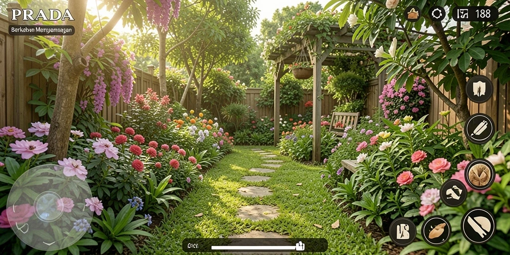 Tampilan menarik dari gameplay <strong>PRADA188</strong> saat berkebun seru.