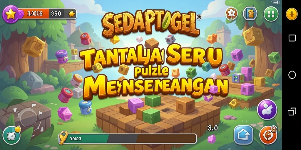 Screenshot gameplay SEDAPTOGEL menampilkan tantangan puzzle yang seru.