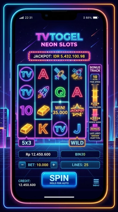 Tampilan utama aplikasi tvtogel yang menarik dan mudah dinavigasi.